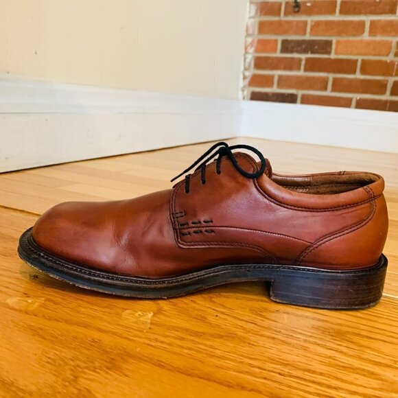 Men\'s Ecco City Lace Up Oxfords Leather Dress Shoes Size US 8.5 EUR 42